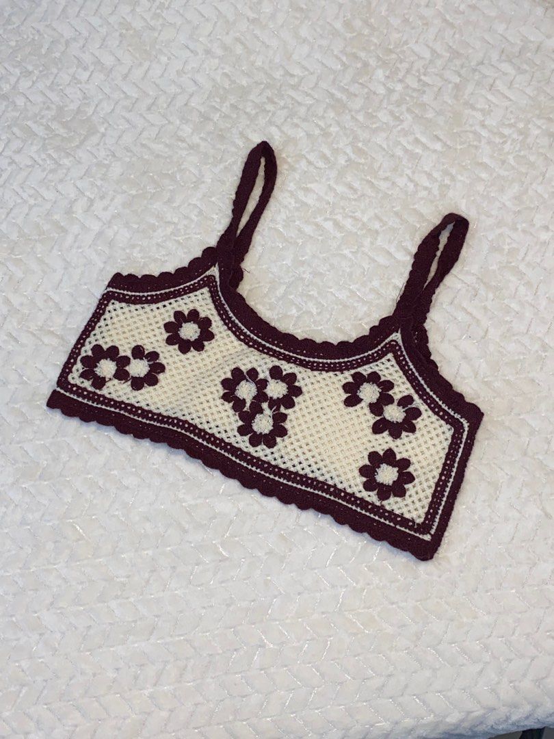 Beach Crochet Crop Tops (Preloved) (Category: Sleeveless) located in Valenzuela. Submitted by declutterwithmrll (Listing ID 1351769056, Image 2). Description: Selling my Preloved Crochet Croptops FIXED Price: 180 EACH Location: Valenzuela City Size: Free size. Can fit up to Large (For reference, my size is 32-Waist and 38-Bust) These are mostly from Shein and used only once or twice. Message me so I can send you the back view of the swimsuits and