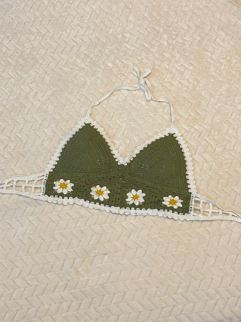 Beach Crochet Crop Tops (Preloved) (Category: Sleeveless) located in Valenzuela. Submitted by declutterwithmrll (Listing ID 1351769056, Image 3). Description: Selling my Preloved Crochet Croptops FIXED Price: 180 EACH Location: Valenzuela City Size: Free size. Can fit up to Large (For reference, my size is 32-Waist and 38-Bust) These are mostly from Shein and used only once or twice. Message me so I can send you the back view of the swimsuits and