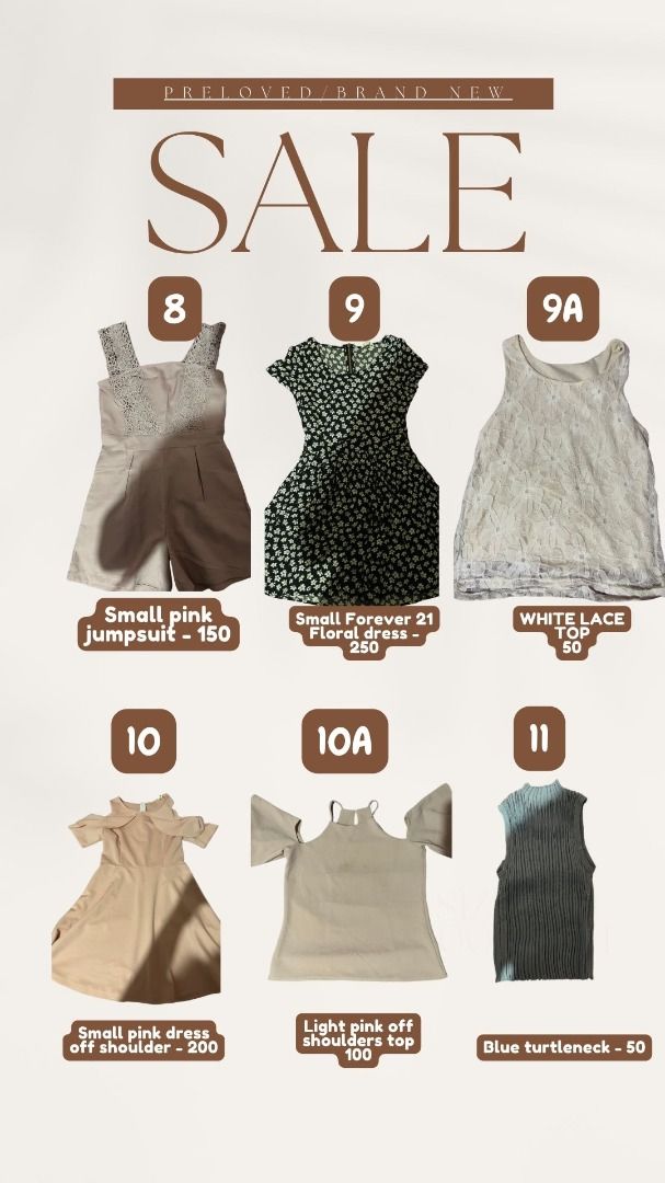 DRESSES/TOPS (Category: Dresses) located in Quezon City. Submitted by maydaze29 (Listing ID 1351629788, Image 3). Description: For sale Lightly used RFS: decluttering Location: Fairview, QC.