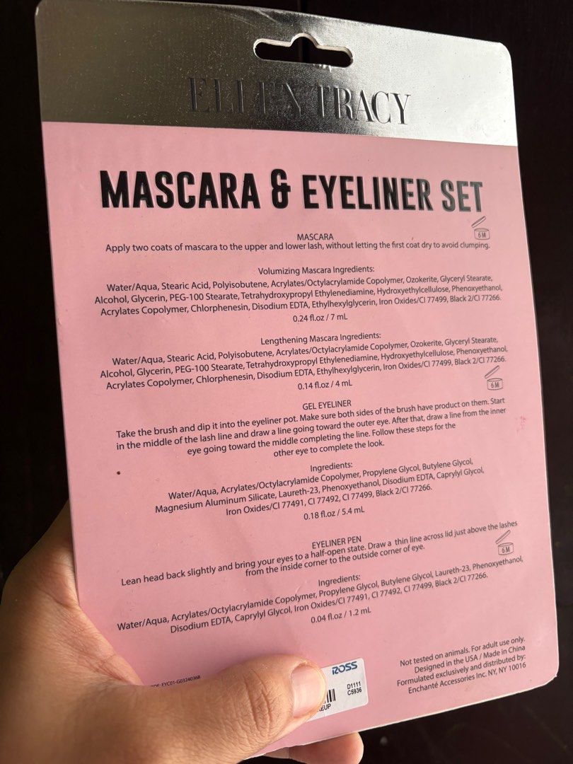 ELLEN TRACY Mascara and eyeliner set (Category: Makeup) located in Lingayen. Submitted by momsheebrandedstuffs (Listing ID 1351609253, Image 2). Description: 🛍️Brandnew ELLEN TRACY 4pc set ✅Original ✅galing USA .