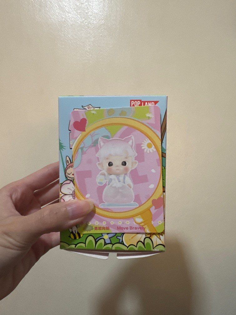 Finding Mokoko (Category: Designer & Blind Box Toys) located in Taguig. Submitted by kimdeclutterss (Listing ID 1351762578, Image 1). Description: Move Bravely - hacipupu Sealed foil with box and card.