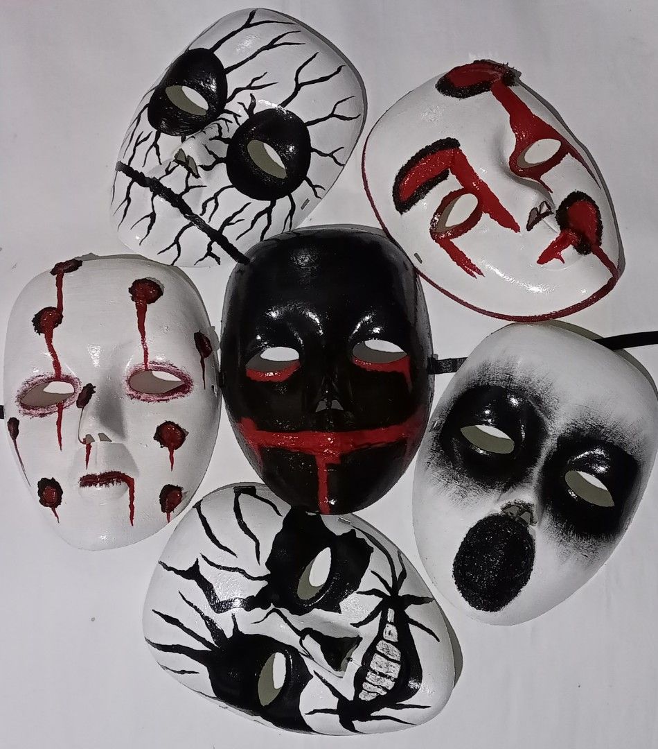 Halloween Mask (Category: Occasions & Party Supplies) located in Quezon City. Submitted by meowskara (Listing ID 1351711786, Image 1). Description: Pick up: Quezon City, thru Lalamove to be booked by buyer. ₱250 each. lightweight hard plastic mask base material. NO JOY RESERVERS. Legit and asap buyers only. PM for details and for faster transaction. Thank you.😊🍀.