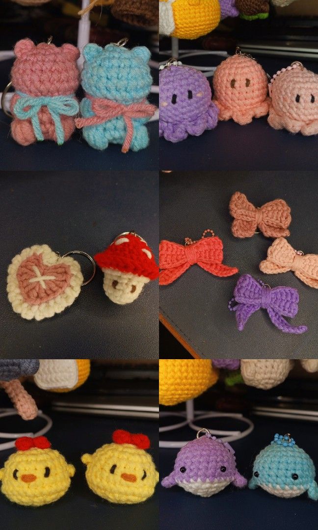 Handmade Crochet Keychain (Category: Handmade Craft) located in Caloocan City. Submitted by _madebyelyssa (Listing ID 1351761476, Image 2). Description: Available Keychains ꒰⁠⑅⁠ᵕ⁠༚⁠ᵕ⁠꒱⁠˖⁠♡ Price starts @ ₱25.00 — 📍 Location: Bagong Silang, North Caloocan We accept bulk orders, Message us for orders and inquiries 💌.