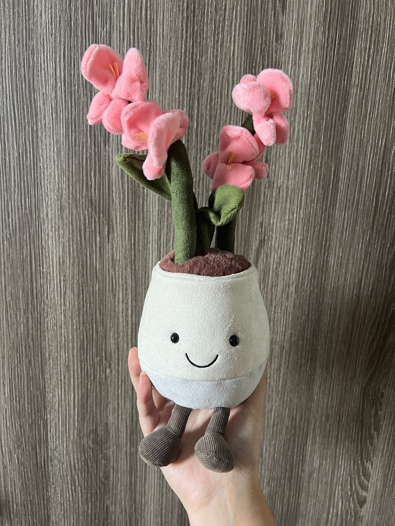 Jellycat amuseables pink orchid【Ready Stock】, Hobbies & Toys