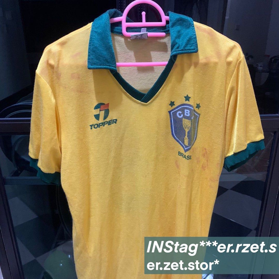 Jersey bola vintage clasic retro match shirt brasil 1986/1987