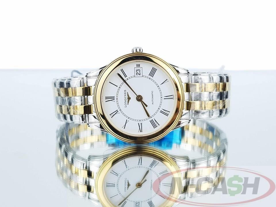 Longines Watches Pawnshop - Longines Flagship Automatic Two-Tone (Category: Luxury Watches) located in Quezon City. Submitted by luxury_by_n-cash (Listing ID 1351659385, Image 1). Description: N-Cash Pawnshop "Instant Cash for Bags, Watches, Cars, and Electronics" https://www.ncash-pawnshop-philippines.com/ Longines Flagship Automatic Two-Tone Ref. L4.774.3.21.7 35.6mm case Automatic movement Brand new Complete standard retail package Selling for