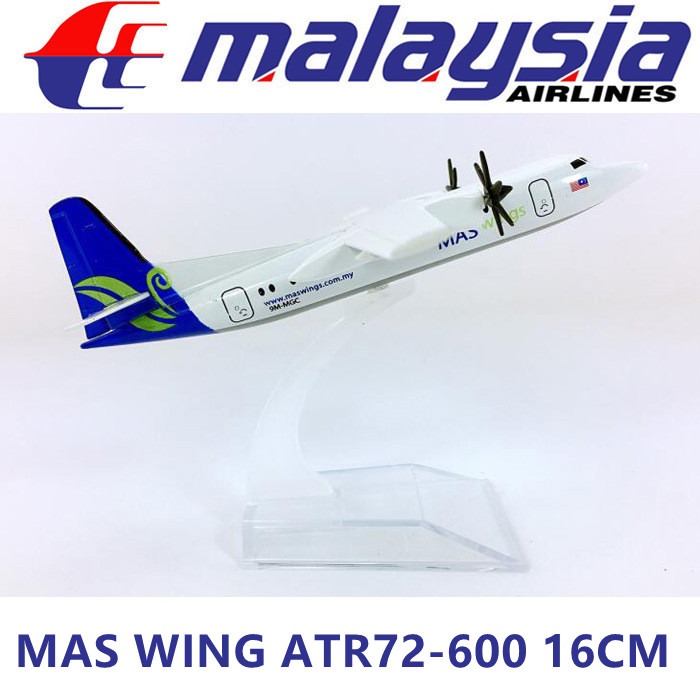 MALAYSIA AIRLINES MAS WINGS ATR72-600 AEROPLANE DIECAST MODEL 16CM ...