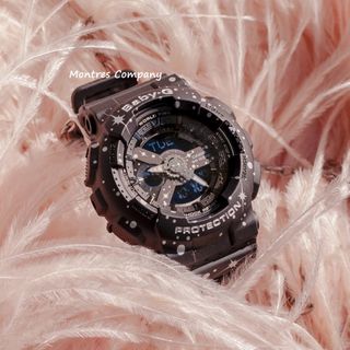 Montres Company 香港註冊公司 (32年老店) 卡西歐 CASIO BABY-G BABY G 防震 100米防水 BA110 BA110ST BA-110 BA-110ST BA-110ST-1 BA-110ST-1A 黑色 有現貨64229520040962110