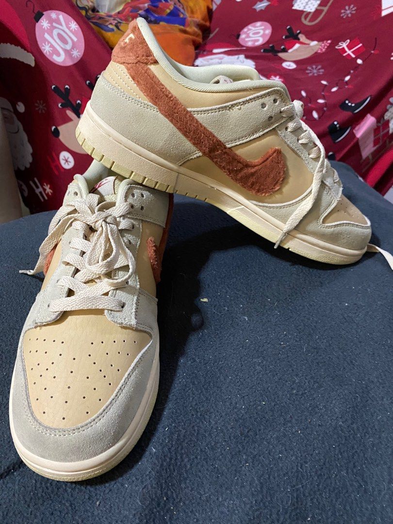Nike Dunk Low "Terry Swoosh" (Category: Sneakers) located in Manila. Submitted by jeru_313 (Listing ID 1351746242, Image 2). Description: Size: US 10.5 Colorway: Shimmer/Sanddriff/Pearl White/Mars Stone No box Negotiable Payment: Gcash, Maya, or Bank Transfer.