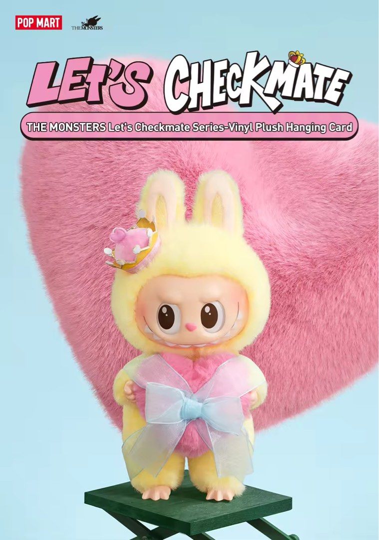 THE MONSTERS Let's Checkmate Series-Vinyl Plush Hanging Card