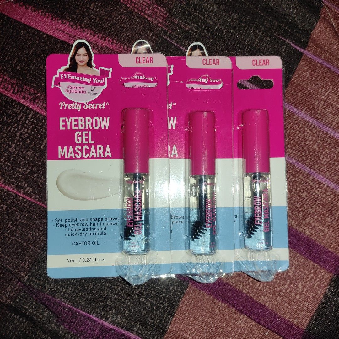 pretty secret eyebrow gel mascara (Category: Makeup) located in Munoz. Submitted by jaydump (Listing ID 1351629166, Image 1). Description: 100 each mop: maya mod: j&t/lalamove.