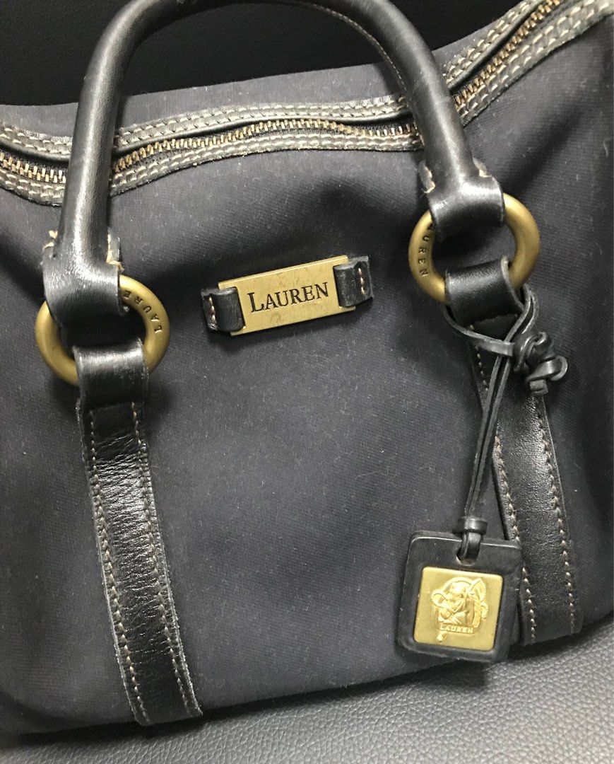 RALPH LAUREN Vintage Boston Bag (Authentic) (Category: Luxury Bags & Wallets) located in Quezon City. Submitted by juanna. (Listing ID 1301483037, Image 3). Description: ✅Authentic ✅Vintage boston style ✅ Suede and leather combination ✅ With hoop provision for sling ✅Bag Dimension (inches) L-7” W-9.5” Base-7”.