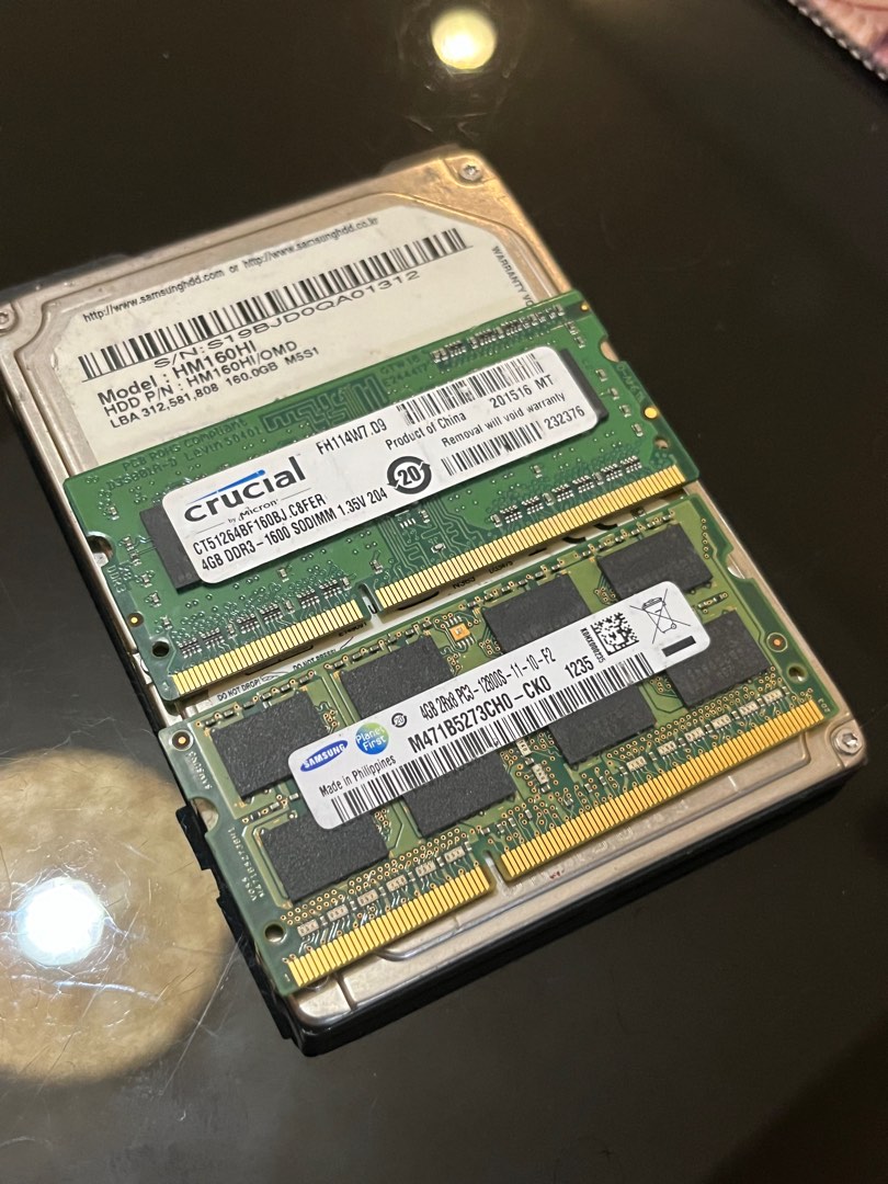 RAM for Laptop and HDD Hard Disk, Computers & Tech, Parts & Accessories ...