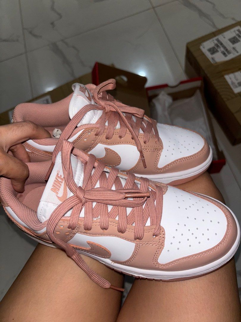 Rose whisper nike original bought from nike store (Category: Sneakers) located in Dasmarinas. Submitted by moonlightstarry (Listing ID 1351700364, Image 2). Description: Original not class A Sizes 7 & 6.5 Wrong size.