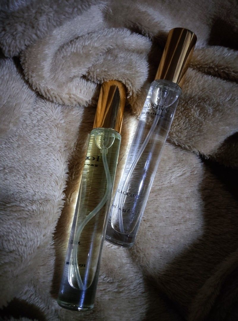 [❗SALE] 10mL Florence Perfumes (Category: Fragrance & Deodorants) located in Manila. Submitted by declutteringkweenz (Listing ID 1351611940, Image 1). Description: 10mL glass bottles Like New Long lasting (Black Opium and MyWaysFem) Rfs: Too many perfumes and not my kind of scent.