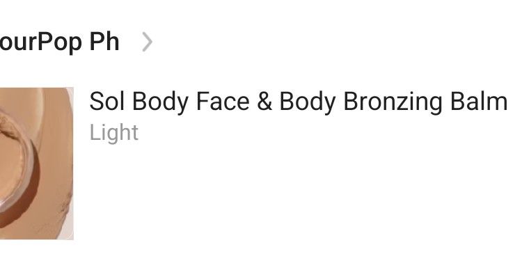 Sol Face & Body Bronzing Balm in Light (Category: Makeup) located in San Fernando. Submitted by avangelon (Listing ID 1350581660, Image 3). Description: swatched only. bought late 2024 for 900 pesos. rfs: raising funds for my cat's surgery.