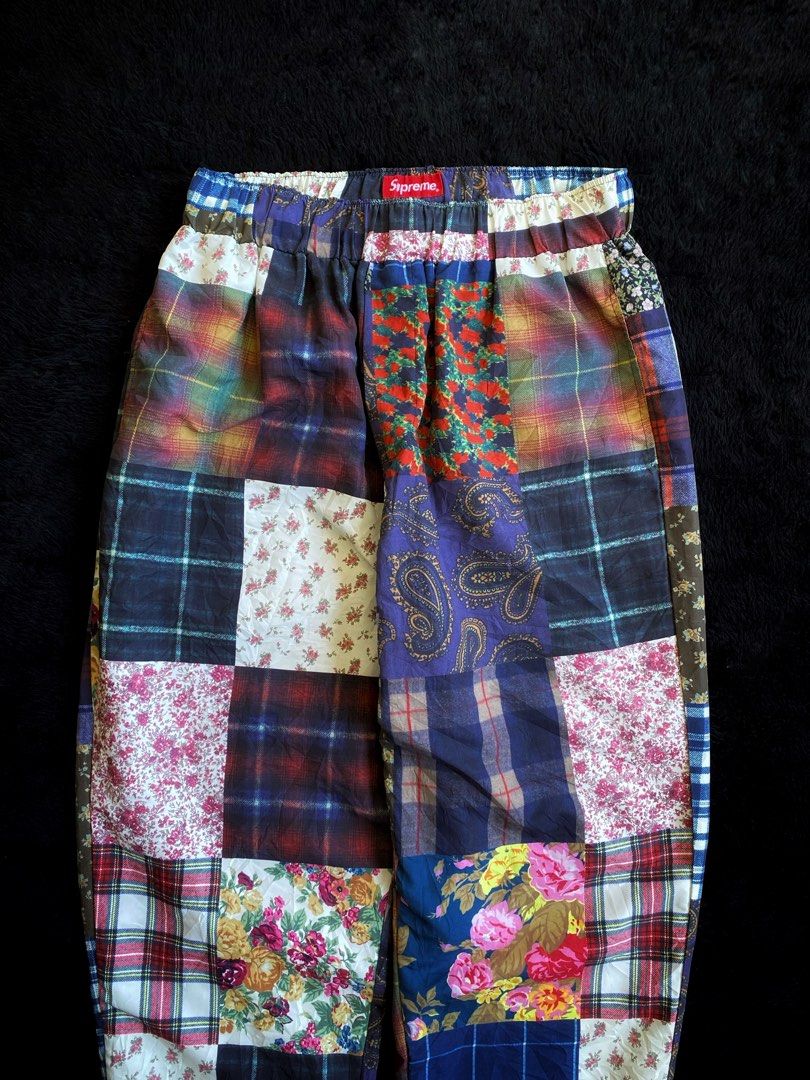 SUPREME New York - FW16 Patchwork Pants (Category: Joggers) located in Dinalupihan. Submitted by thriftout.ph (Listing ID 1351730435, Image 3). Description: SUPREME New York - FW16 Patchwork Pants MEASUREMENTS: By Inches Waistline - 14-17 (Stretched) L on tag Full Length - 39 Leg Opening - 5-9 (Stretched) •Adjustable Waistline with Laces •Relaxed Fits •Multiple Pockets ISSUE(S) - No issue CONDITION - Good / Presetable PRICE: P2,680 Only Free Ship