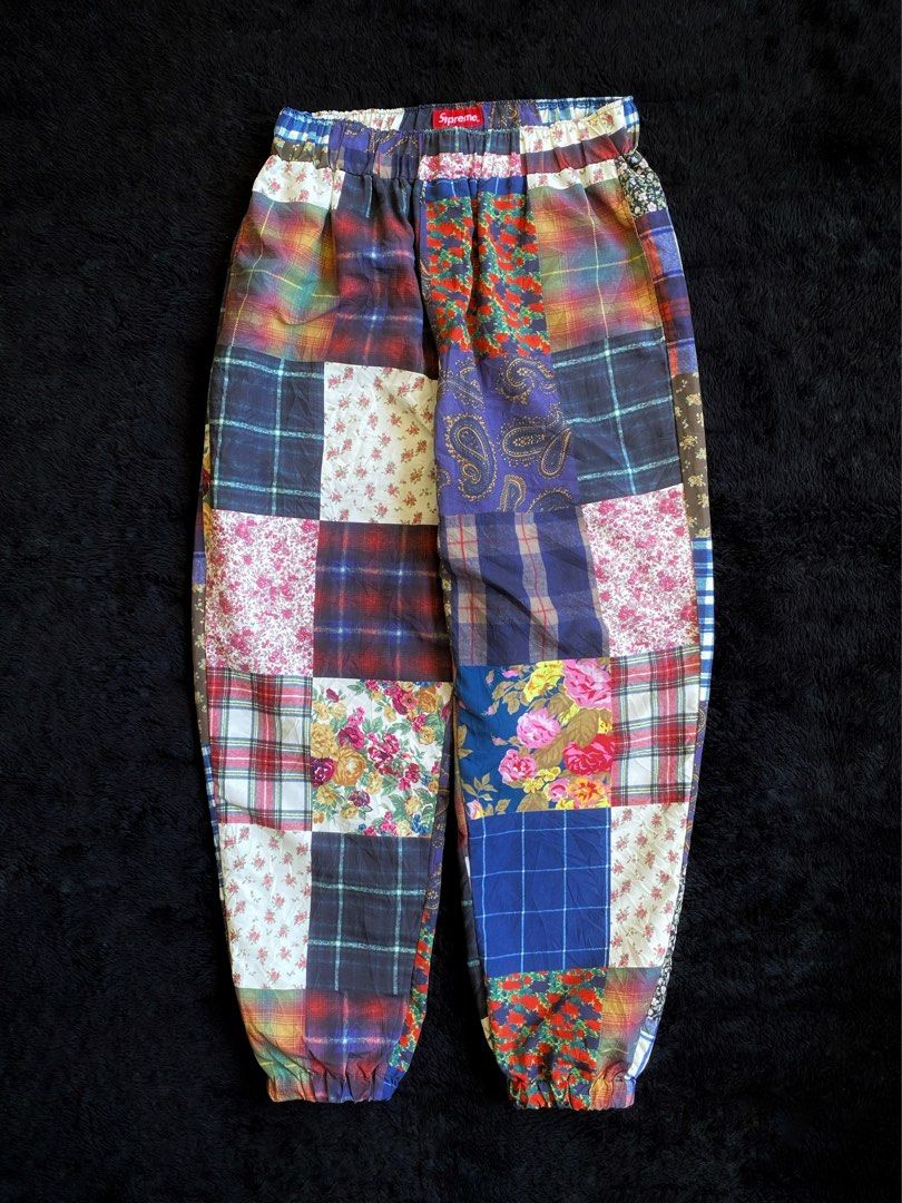 SUPREME New York - FW16 Patchwork Pants (Category: Joggers) located in Dinalupihan. Submitted by thriftout.ph (Listing ID 1351730435, Image 2). Description: SUPREME New York - FW16 Patchwork Pants MEASUREMENTS: By Inches Waistline - 14-17 (Stretched) L on tag Full Length - 39 Leg Opening - 5-9 (Stretched) •Adjustable Waistline with Laces •Relaxed Fits •Multiple Pockets ISSUE(S) - No issue CONDITION - Good / Presetable PRICE: P2,680 Only Free Ship