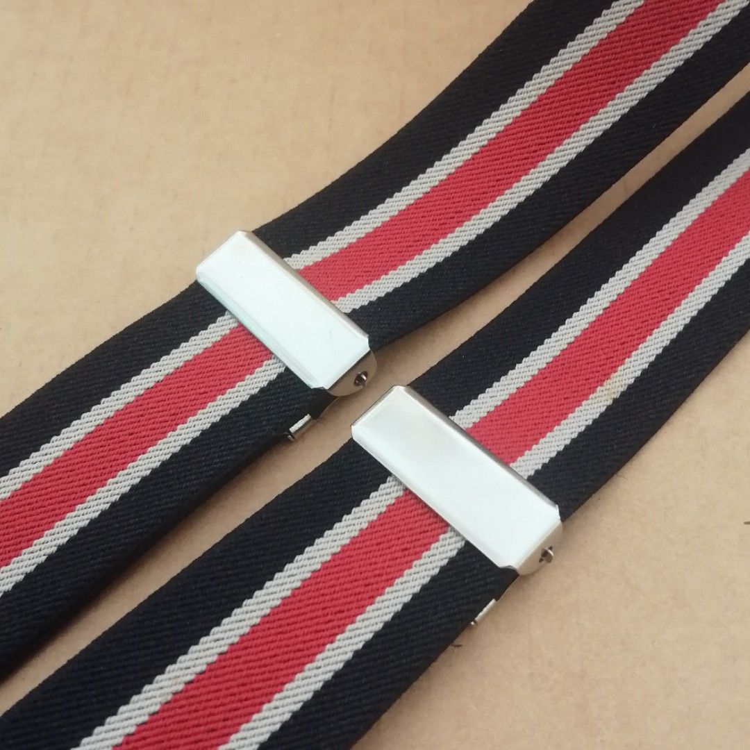 suspenders, adult, garterized/stretchable (Category: Accessory Holder, Box & Organizers) located in Mandaluyong City. Submitted by posiec (Listing ID 1351710434, Image 3). Description: good condition like new garterized/stretchable adjustable leather trim stainless hardware.