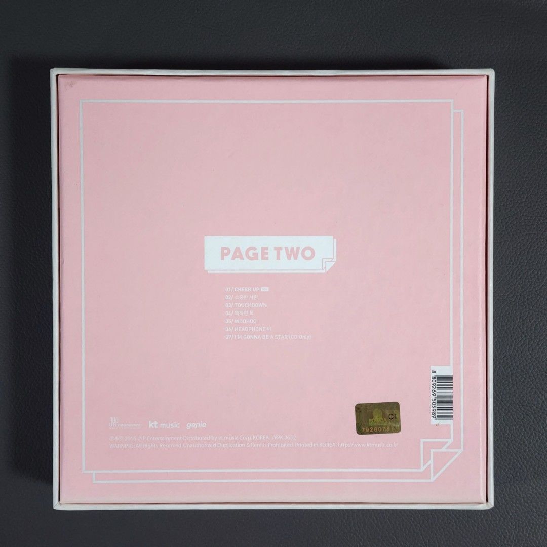 TWICE - PAGE TWO Album (pink ver) (Category: K-Wave Merchandise) located in Pasig City. Submitted by hyooooo (Listing ID 1351769600, Image 2). Description: These are the actual photos of the item, there is no packaging fee, and this is on hand/ready for shipping. For more inquiries, feel free to send a message. MOD: gogoxpress, j&t, lalamove/grab MOP: gcash, paymaya, bank transfer (PAYO) ______________________________________________ Inclusions: 