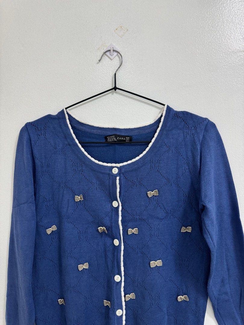Zara Knitted Cardigan (Category: Coats, Jackets and Outerwear) located in Quezon City. Submitted by kcdeclutters (Listing ID 1351699809, Image 2). Description: Fits S to M Rfs: Decluttering.