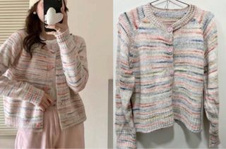 ❣️（📦3件包順豐）粉色條紋針織冷衫64237768569347110