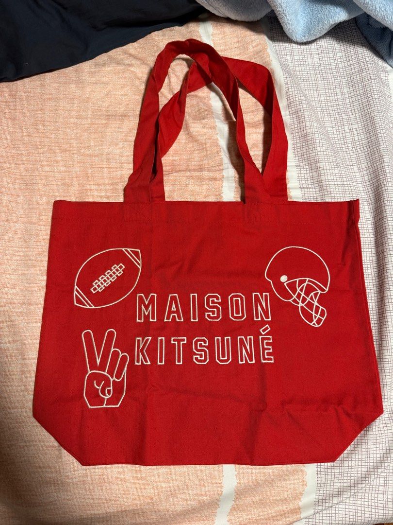 Maison Kitsune COS Tote Bags (Category: Tote Bags) located in Quezon City. Submitted by edward282 (Listing ID 1351791102, Image 1). Description: Selling these preloved A.P.C. Maison Kitsune and COS Tote Bags P2,000 each.