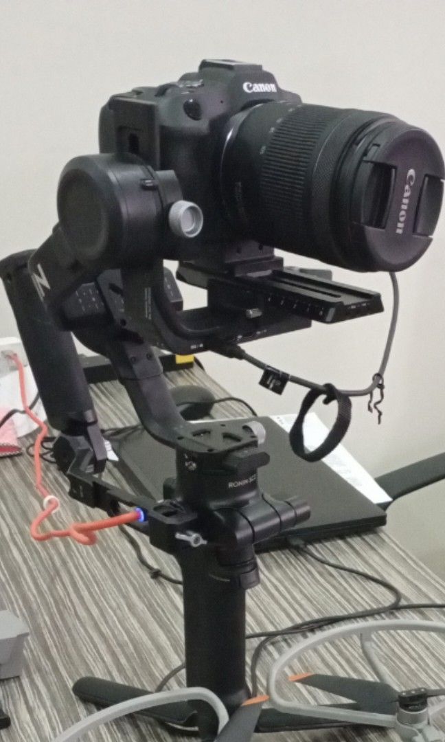 Camera Rig Fro R8 Essential Video Production Full Set Canon R8 + RF Lens & DJI Ronin RSC2 ...