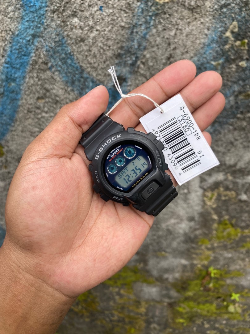 Casio G-Shock G-6900-1DR Tough Solar, Fesyen Pria, Jam Tangan di Carousell