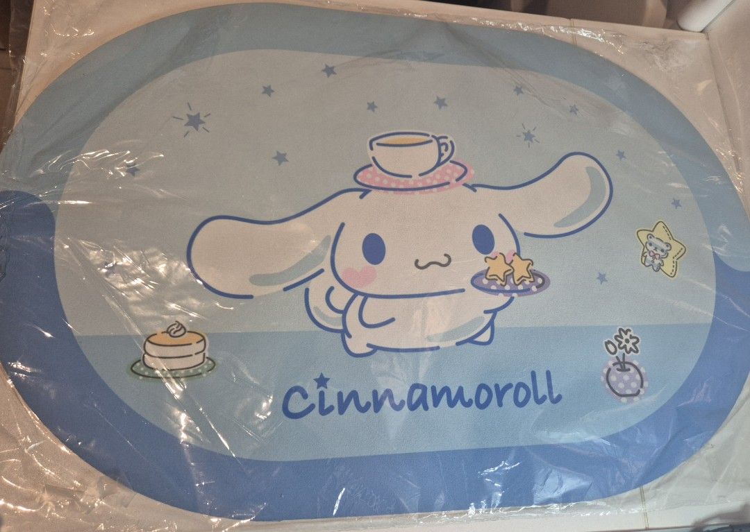 Cinnamoroll Rugs (Category: Bedding & Towels) located in Makati City. Submitted by Vnerrie (Listing ID 1351797055, Image 3). Description: Cinnamoroll rugs pictures 1 &2 are bedroom or living room rugs. carpet feels. PHP 400 pictures 3-5 are bathroom rug. easy to dry. PHP 350.