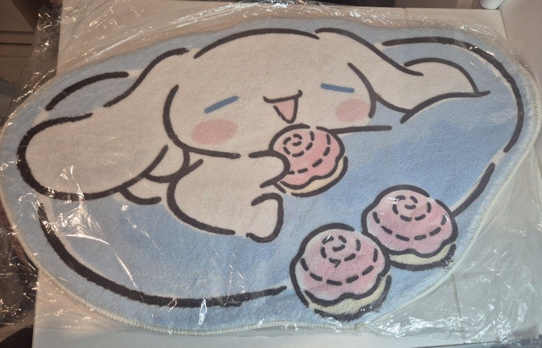 Cinnamoroll Rugs (Category: Bedding & Towels) located in Makati City. Submitted by Vnerrie (Listing ID 1351797055, Image 1). Description: Cinnamoroll rugs pictures 1 &2 are bedroom or living room rugs. carpet feels. PHP 400 pictures 3-5 are bathroom rug. easy to dry. PHP 350.