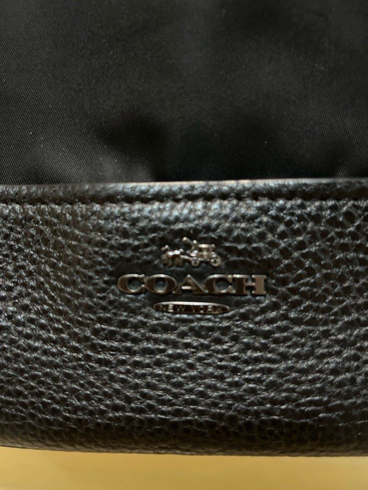Coach two way nylon (Category: Luxury Bags & Wallets) located in Manila. Submitted by professionalwoman (Listing ID 1351816709, Image 2). Description: Original coach Nylon and leather material Gun metal hardware Lightweight Creed has rubs.