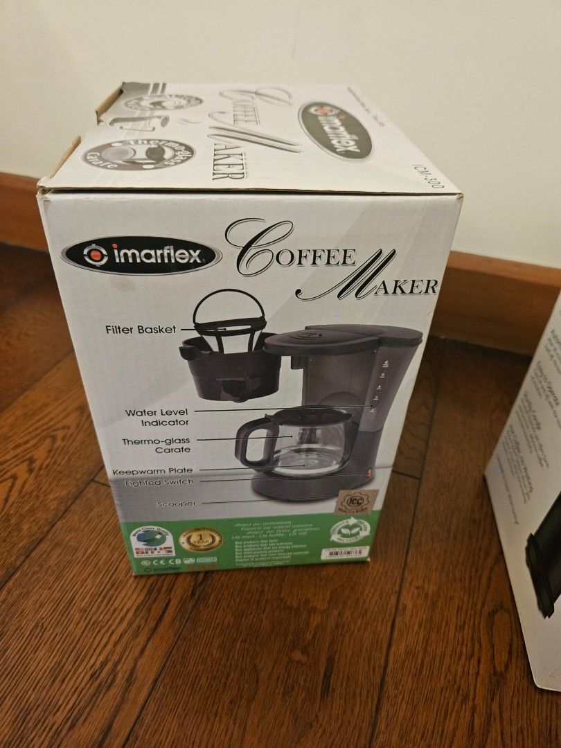 Coffee Machines and an ice bucket (Category: Coffee Machines & Makers) located in Quezon City. Submitted by fluffymoose0424 (Listing ID 1351782013, Image 3). Description: Sold separately KRUPS Aroma Cafe 5 - 1600 (SRP 1695) Cuisinart Premier Coffee Series 4-Cup - 3200 (SRP 3600) imarflex Coffee Maker ICM-300 - 1200 (SRP 1250) Icebucket w/ tongs - 800 No issues. Decluttering..