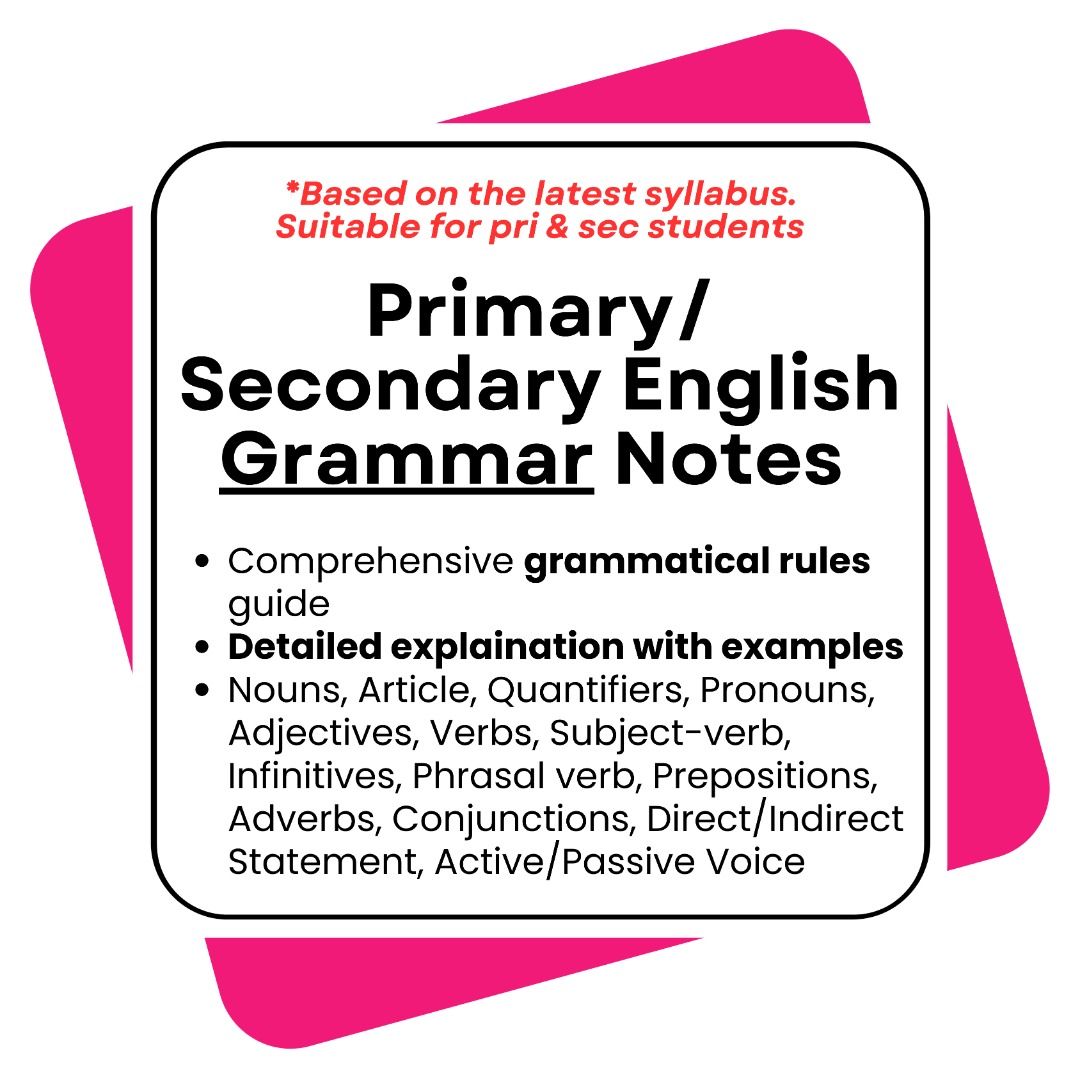 COMPREHENSIVE GRAMMAR GUIDE FOR PRIMARY AND SECONDARY STUDENTS, Hobbies ...