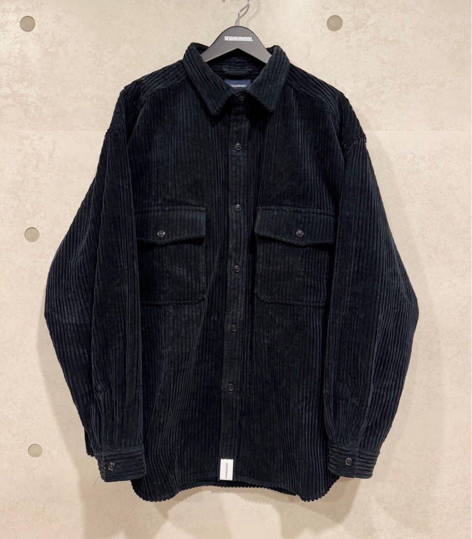 Descendant 22AW CPOC Corduroy 重磅燈芯絨襯衫, 他的時尚, 上衣