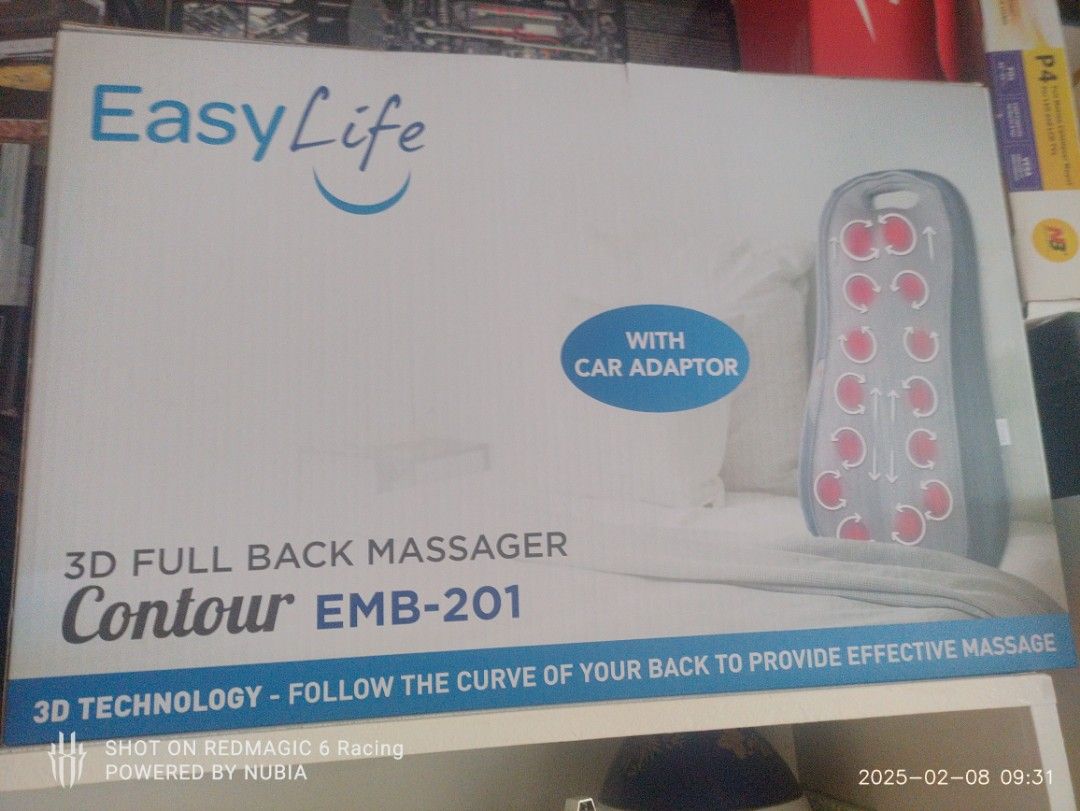 Easy life 3d full back massager (Category: Massage Devices) located in Manila. Submitted by alfredaguirre0819 (Listing ID 1351959377, Image 1). Description: Easy life 3d full back massager bnew never used location paranaque pasay or Taguig bnew price 4995 plus shiping plus tax selling only 3k.