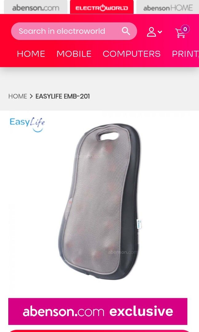 Easy life 3d full back massager (Category: Massage Devices) located in Manila. Submitted by alfredaguirre0819 (Listing ID 1351959377, Image 3). Description: Easy life 3d full back massager bnew never used location paranaque pasay or Taguig bnew price 4995 plus shiping plus tax selling only 3k.