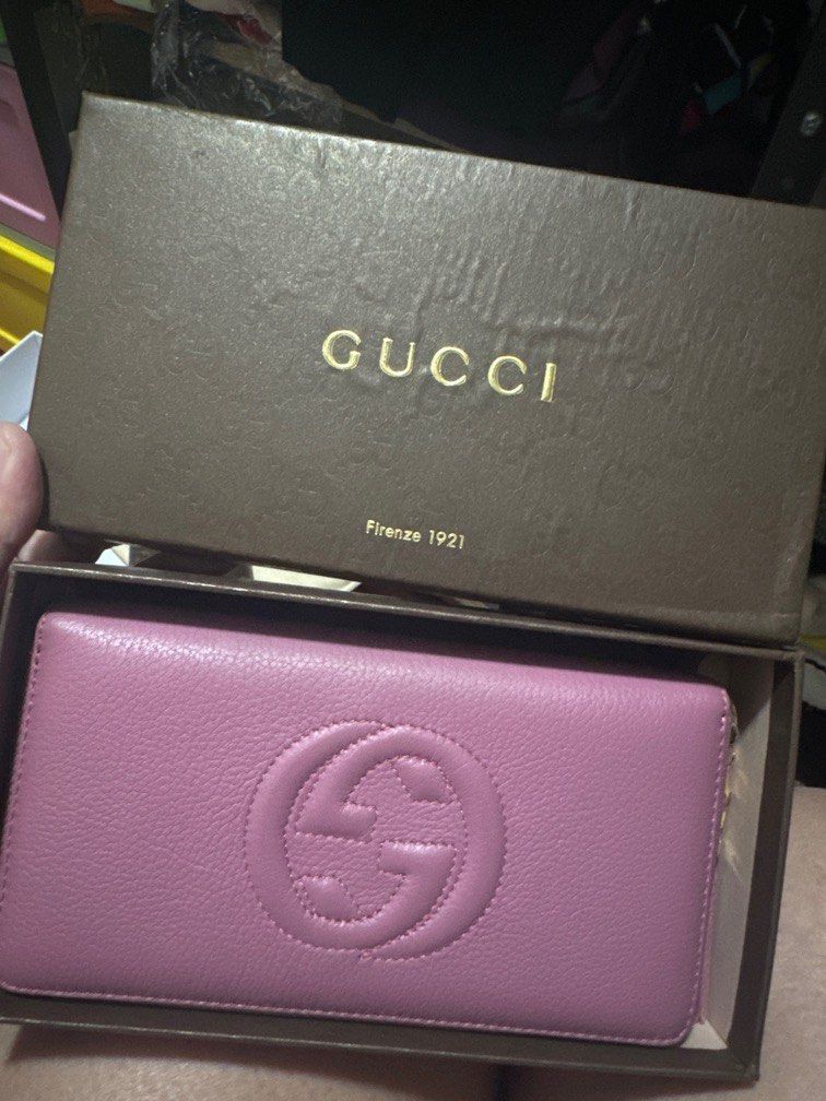 Gucci long wallet pink with bamboo (Category: Wallets & Card holders) located in Las Pinas. Submitted by 2021privateshopper (Listing ID 1351898605, Image 1). Description: Gucci long wallet pink with bamboo Comes with gucci box No major damage .