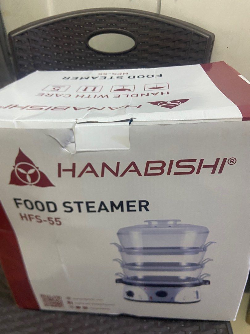 Hanabishi 3-Level Food Steamer (Category: Other Kitchen Appliances) located in Manila. Submitted by ejpangs (Listing ID 1351884003, Image 3). Description: Hanabishi 3-Level Food Steamer SPR is Php2,895 Selling for only Php2,500!! Brandnew.