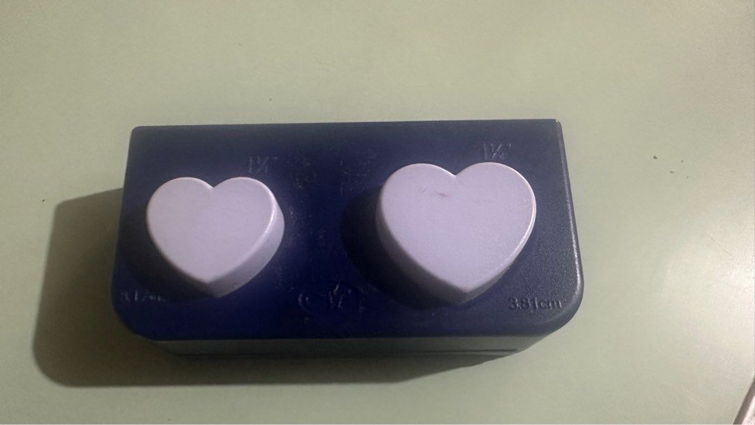Heart Puncher (Category: Craft Supplies & Tools) located in Manila. Submitted by arahazelnut (Listing ID 1351851233, Image 2). Description: Heart shaped puncher Used Rfs: no longer into scrapbooks Meet-up place: SM sta. Mesa .