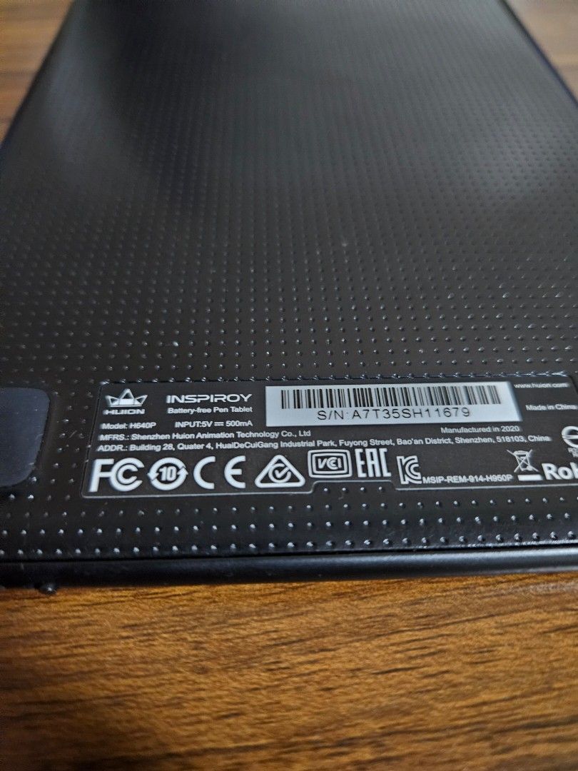 Huion H640P Graphics Pad (Category: Mouse & Mousepads) located in Quezon City. Submitted by fluffymoose0424 (Listing ID 1351933805, Image 2). Description: RFS Decluttering Used for online classes.