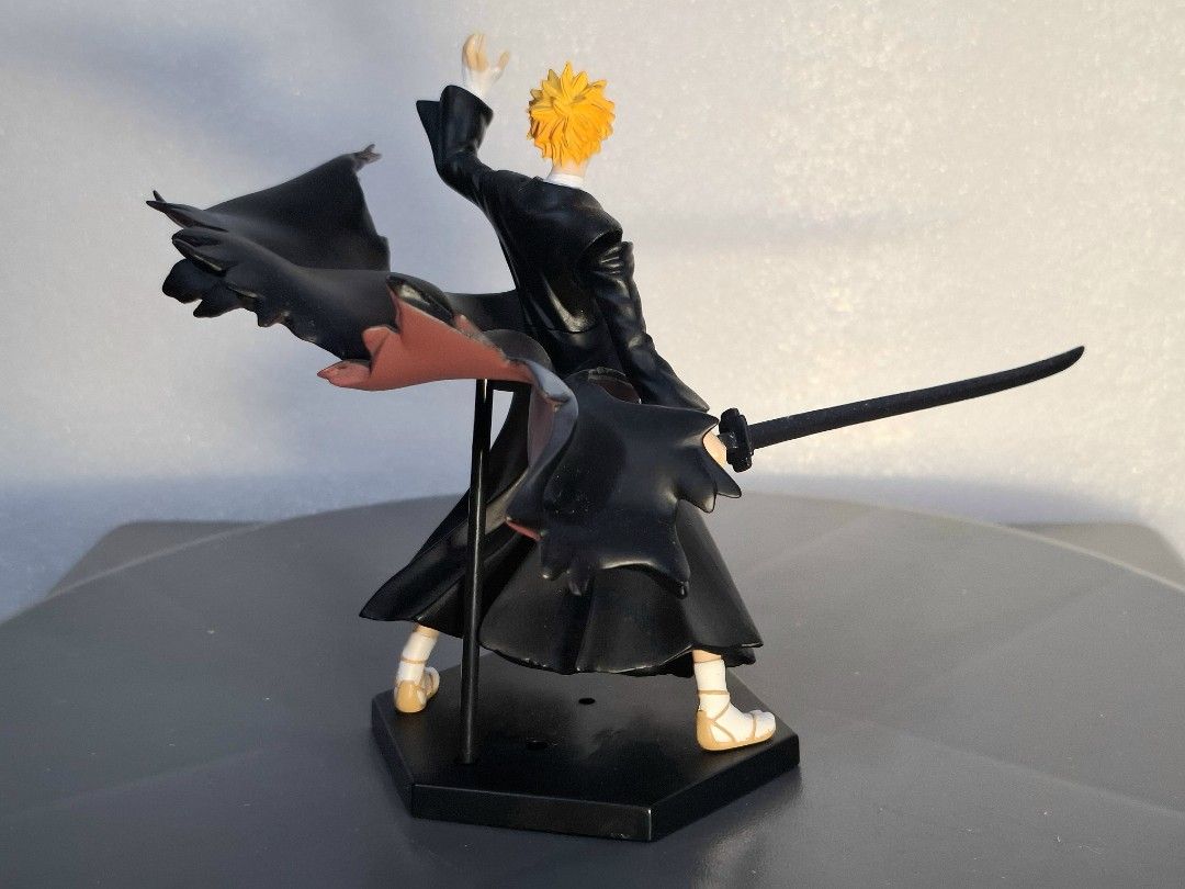 Japan Bandai (Category: Toy Figures) located in Singapore. Submitted by wongpp12345 (Listing ID 1351882380, Image 3). Description: •Japan Bandai，Anime Bleach，Character Ichigo Kurosaki collectibe figure toy PI。(no box) •self collect at simei，6pm→10pm，cash only，TEL:82093786 or whatapp.