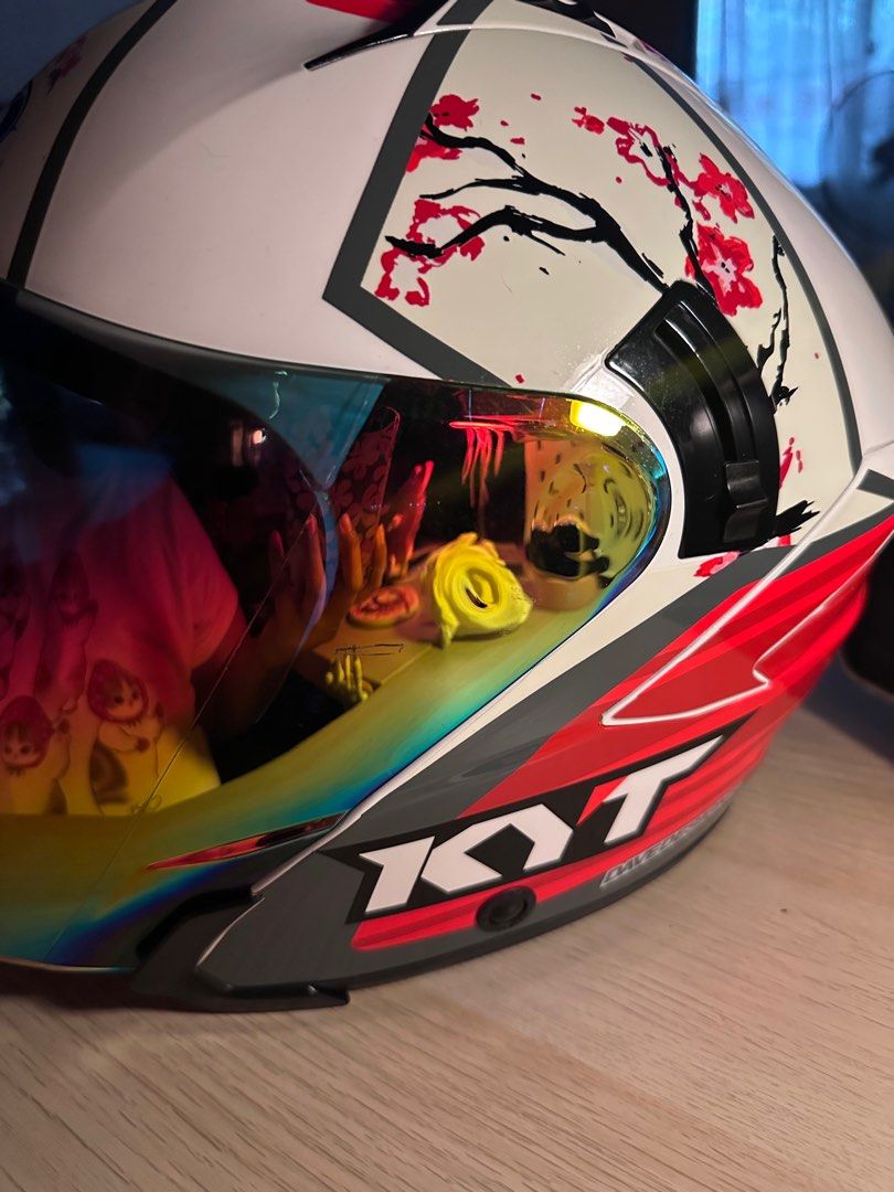 KYT N-FJ Xavi Sakura Double Visor Motorcycle Helmet Asian Size 2XL ...