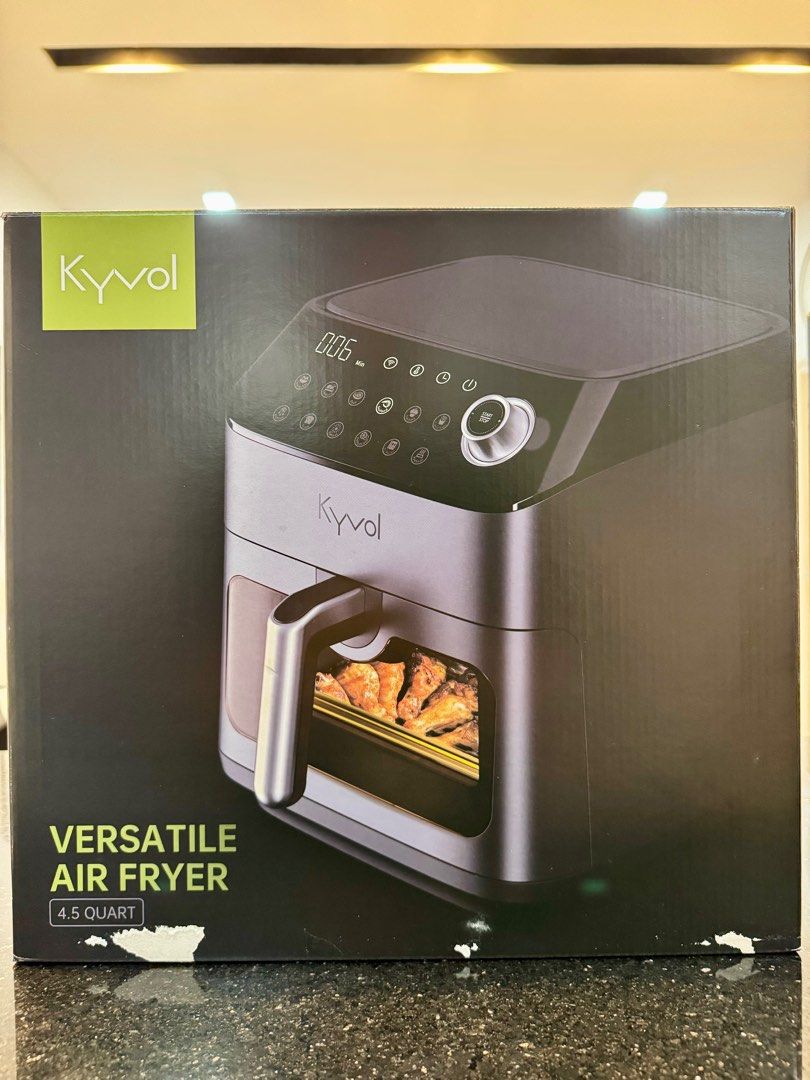Kyvol Air Fryer AF200W (Category: Fryers) located in Quezon City. Submitted by the_answer_3 (Listing ID 1351784585, Image 3). Description: Brand new, never used, Kyvol Air Fryer AF200W price @ S h o p e e is at Php 6,199.00. selling for only Php 3,200.00 (repriced already) Location: Batasan Hills, Q.C. Contact #: 0 9 1 7 1 4 4 0 9 3 1.