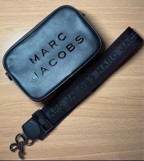 Marc Jacobs Flash Crossbody Bag Guitar Strap Metal Black