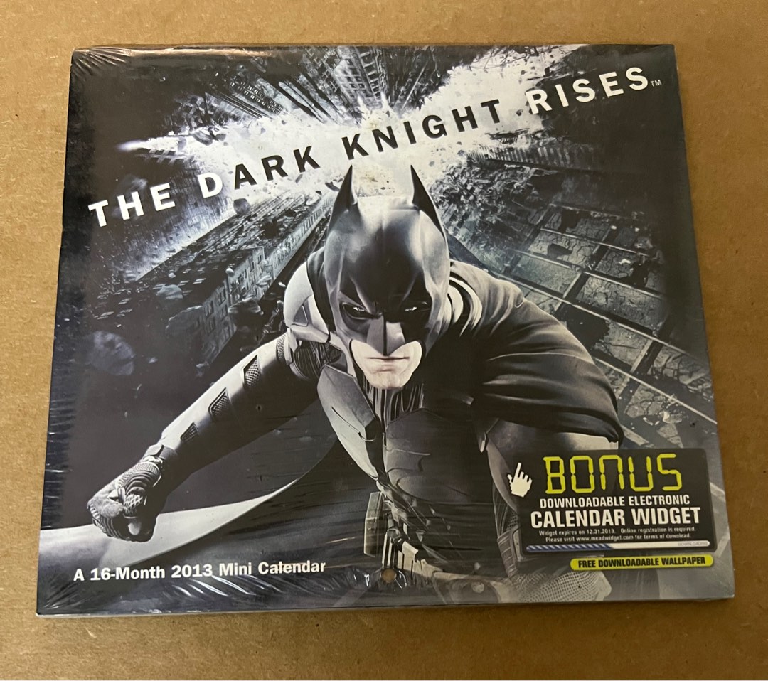 New sealed The Dark Knight Rises calendar 2013 batman christopher nolan ...