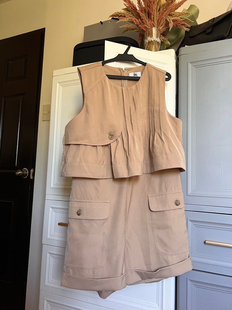 Plains & Prints Beige Playsuit (Category: Rompers) located in Iloilo. Submitted by geecelcatedral (Listing ID 1351827960, Image 2). Description: PLEASE READ TO SAVE TIME‼️🚨🔔 Good as new, used 2-3 times only. Bought from Plains & Prints Physical Store. 🚨 RFS: Rarely used.I just tried exploring sleeveless outfits and still don’t like them. 😅 🚫 Will not be entertaining lowball offers. 📦 Buyer will shoulder shipping via lbc Items on my listings