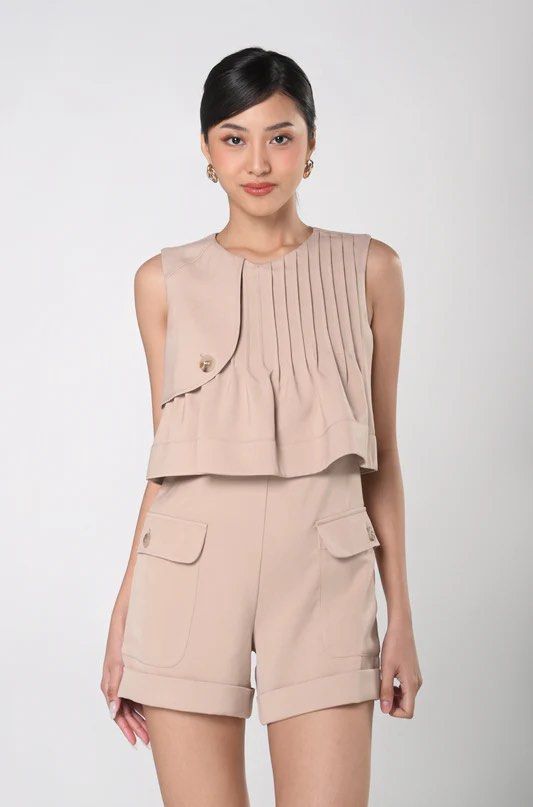 Plains & Prints Beige Playsuit (Category: Rompers) located in Iloilo. Submitted by geecelcatedral (Listing ID 1351827960, Image 1). Description: PLEASE READ TO SAVE TIME‼️🚨🔔 Good as new, used 2-3 times only. Bought from Plains & Prints Physical Store. 🚨 RFS: Rarely used.I just tried exploring sleeveless outfits and still don’t like them. 😅 🚫 Will not be entertaining lowball offers. 📦 Buyer will shoulder shipping via lbc Items on my listings