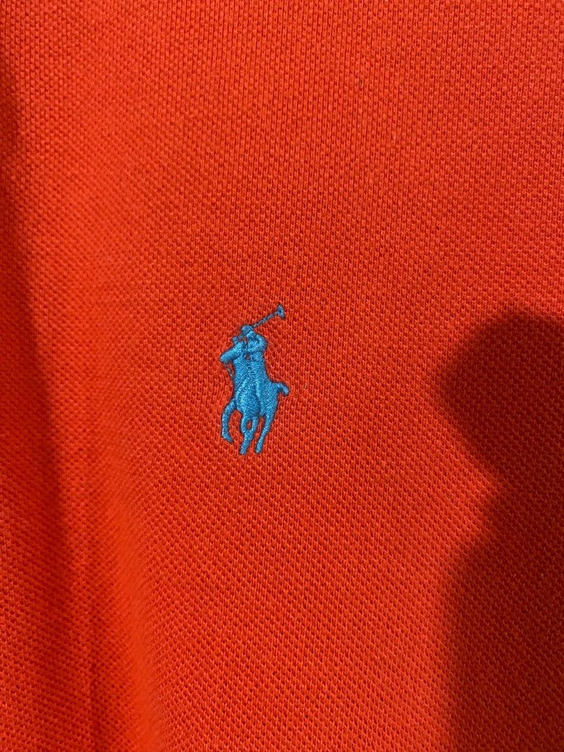 Polo shirt (Category: Shirts) located in Las Pinas. Submitted by aaacollection (Listing ID 1351814056, Image 3). Description: Original Ralph Lauren Orange and reddish color Slim fit Large on tag.