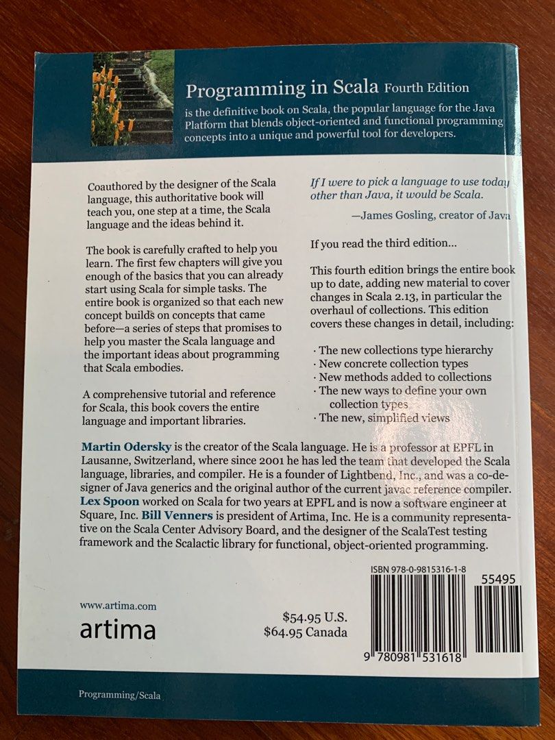 Programming in Scala Forth Edition (Category: Textbooks) located in Singapore. Submitted by zedio (Listing ID 1351847611, Image 2). Description: Brand new condition .